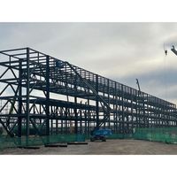 Structure en acier léger, grande usine de fabrication, bâtiment d'entrepôt, charpente industrielle préfabriquée modulaire