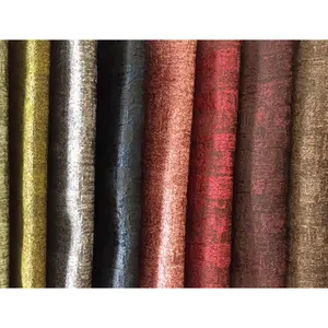 100% Tissu de velours D'impression de Polyester Avec Collé, Velours Canapé Tissu