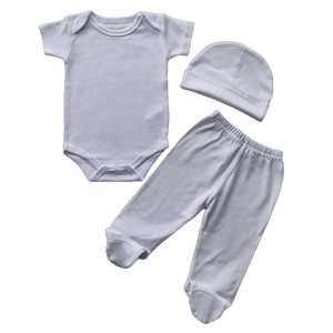 Set Regalo 3 Pezzi di Body per Neonata 6-<span class=keywords><strong>12</strong></span> <span class=keywords><strong>Mesi</strong></span>, Manica Corta, Cotone Personalizzato, Bianco, Nuova Collezione 2026 - Product Image 2