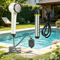 Ensemble de douche électrique rechargeable en PVC écologique Artifact 20L pour le camping et la randonnée en plein air avec pompe à batterie (toutes saisons)