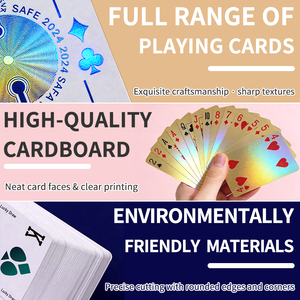 Fábrica al por mayor Texas Hold'em naipes de alta calidad 4 colores tarjetas de póquer de plástico diseño personalizado y logotipo impreso - Product Image 5