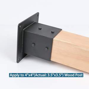 Support de <span class=keywords><strong>poteau</strong></span> 4x4 en gros |   Ancre à <span class=keywords><strong>bride</strong></span> en acier robuste pour pergola et terrasse - Product Image 4