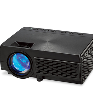Proyector Compacto Negro Elegante con Diseño de Ventilación Texturizado, Resolución de 640x480, Receptor Bluetooth, Altavoz Integrado, Múltiples Entradas - Product Image 1