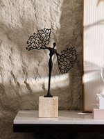 Décoration de sculpture abstraite haut de gamme pour salon et meuble TV, entrée, style chinois