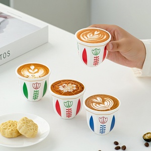 Set di 6 Tazze da Caffè in <span class=keywords><strong>Ceramica</strong></span> Stile Arabo Mediorientale, 100ml, per Espresso - Product Image 1