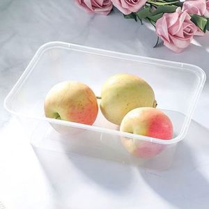 Disposable 1500ml Food Packaging <b>Containers</b> Transparent Fruit Rice Rectangular PP Plastic Take Out Lunch Boxes With Lid - Product Image 3