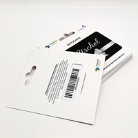 Tarjetas de Regalo de Plástico Personalizadas con Soportes de Papel para Colgar, para Clubes y Supermercados
