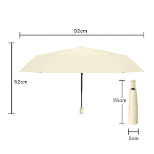 Mini paraguas UV de bolsillo automático 6K de gama alta de marca personalizada de fábrica, nueva tecnología, fácil de plegar para sol y lluvia, regalo de negocios, anuncio con logotipo - Product Image 6