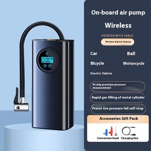 Pompe à Air Électrique Portable 120W pour Voiture, Gonfleur <span class=keywords><strong>de</strong></span> <span class=keywords><strong>Pneus</strong></span> 12V DC avec Moniteur <span class=keywords><strong>de</strong></span> Pression, Boîtier Sans Fil en ABS Métal, pour <span class=keywords><strong>Gonflage</strong></span> des <span class=keywords><strong>Pneus</strong></span> <span class=keywords><strong>de</strong></span> Voitures - Product Image 3