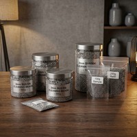 Petites boules de nettoyage en acier inoxydable pour le nettoyage des bouteilles, des vases et des carafes