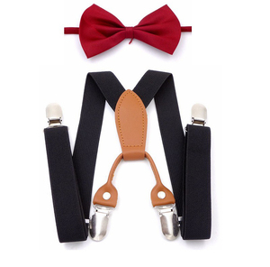 Suspender bayi, termasuk 4 klip kuat dengan dasi kupu-kupu dapat diatur untuk bayi laki-laki dan perempuan - Product Image 6