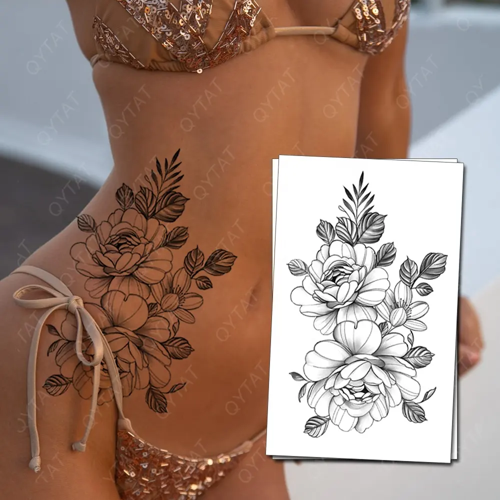 Tatuagem de arte corporal falsa à prova de água, adulto/tatuagem temporária