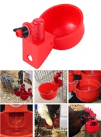 Abreuvoir automatique pour volailles, abreuvoir en plastique pour poulets, bol à eau avec vis de fixation pour l'abreuvement des poulets, des cailles et des pigeons en ferme