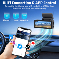Kamera Dasbor IPS 3.2 Inci Depan 4K + Kamera Belakang 2K Dual-Lens DVR Mobil WiFi GPS Penglihatan Malam Rekaman Loop Perekam Video OEM