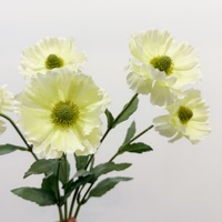 Fleur d'anémone artificielle aux couleurs printanières, anémone à tige unique de couleur claire, arrangement décoratif pour salles d'exposition