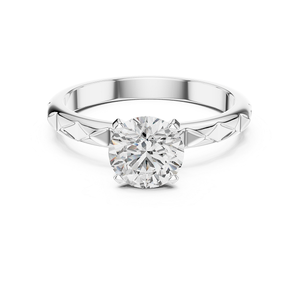 แหวนเพชรทรงกลมแบบคลาสสิกใหม่ 18k ทองคำแท้ เพชรเลี้ยงในห้องปฏิบัติการ สำหรับผู้หญิง ทรงกลมเจียระไนแบบบริลเลียนท์ พร้อมใบรับรอง เหมาะสำหรับเป็นของขวัญวันครบรอบแต่งงาน - Product Image 1