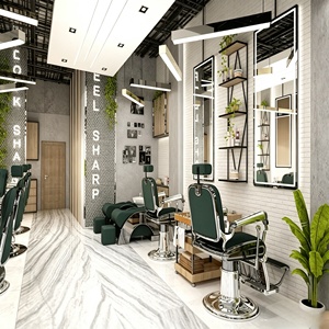 Estación de Trabajo para Salón de Belleza, Muebles para Salón de Belleza, Diseño Interior Personalizado para Peluquería, Personalización Completa de la Habitación, Decoración de Tienda - Product Image 3