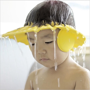 Chapeau de bain en <span class=keywords><strong>EVA</strong></span>, mignon, imperméable, avec couronne, pour bébé, avec couvre-oreilles - Product Image 2