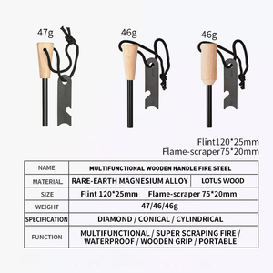 Allume-feu ferro en magnésium étanche en gros Silex jusqu'à 15000 + utilisations personnalisées pour le kit <span class=keywords><strong>de</strong></span> survie en acier au feu - Product Image 5