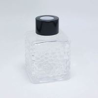 Diffuseur à roseaux écologique sans BPA de 50 ml en gros, petit volume, avec bouteille carrée en verre borosilicate pour rafraîchir et détendre