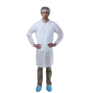 Morntrip alta qualidade laboratório casacos médicos descartáveis revestimento do laboratório médico casacos uniformes para hospital