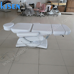 Cama de Estética Kisen Personalizada con 4 Motores, Base Blanca, Control de Pie Integrado, Cama Eléctrica para Salón de Belleza - Product Image 1