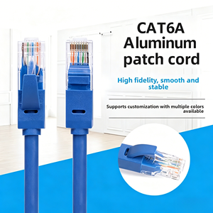 Câble <span class=keywords><strong>Ethernet</strong></span> RJ45 Kneysum CAT6a en aluminium massif UTP FTP SFTP G652D pour réseau informatique haut débit, cordon de raccordement réseau de 0,3m à 15m - Product Image 2