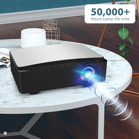 Mini projecteur portable Full HD 1080P avec WiFi BT et lecteur DVD intégré 8000LM Lampe LED prise en charge pour les films à domicile