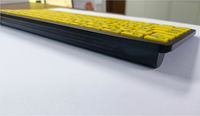 Keyboard huruf besar, dengan 78 tombol biru gigi Keyboard nirkabel untuk komputer Tablet Notebook