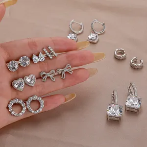 Dylam Diamond Zircon Earrings Cuff wholesaler Luxury Earrings For Lady Also Have Stud And Hoop Earrings