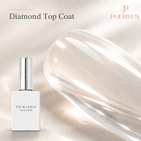 Top Coat Diamant Ultra Brillant Résistant à l'Usure Fini Cristal Transparent Vernis à Ongles Gel Qualité Salon pour Manucure