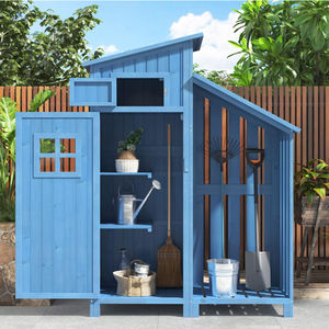 Grande armadio da giardino in legno ecologico impermeabile <span class=keywords><strong>per</strong></span> interni/esterni casa <span class=keywords><strong>per</strong></span> attrezzi da giardino - Product Image 3