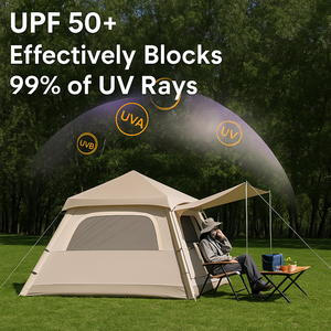 معدات التخييم-خيمة أوتوماتيكية بالكامل قابلة للنفخ لـ 3-5 أشخاص. التخييم في الهواء الطلق سميكة نفخ المطر خيمة. - Product Image 3