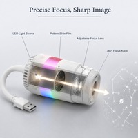 Projecteur d'étoiles USB 2-en-1 OEM ODM en gros, Veilleuse avec objectif réglable, Lentille en verre HD, Lumière de plafond RGB, CE RoHS FCC