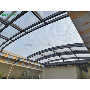 Top rated Anti uv/hujan/salju disesuaikan sunroom atap polikarbonat atap atap plastik dapat ditarik atap balkon - Product Image 4