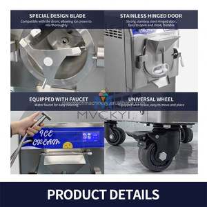 เครื่องทำไอศกรีมเจลาโต้แบบแนวนอน 100 ลิตร/ชั่วโมง 5 โปรแกรม สไตล์อิตาเลียน สำหรับไอศกรีมอาร์ติซาน ฮาร์ด ซูเปอร์พรีเมียม และไอศกรีมอาซาอิ - Product Image 5