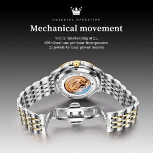 <span class=keywords><strong>Reloj</strong></span> OLEVS 7092 para Hombre, <span class=keywords><strong>Reloj</strong></span> Mecánico Automático <span class=keywords><strong>Original</strong></span>, Resistente al Agua, Luminoso, Relojes de Lujo para Hombre, Caja de Regalo - Product Image 5