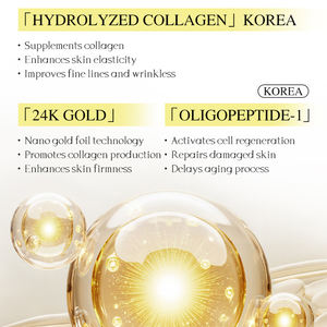 KORMESIC - Mascarilla Facial Vegana al por Mayor de 35 ml con Cápsulas de Oro de 24K, Antienvejecimiento, Orgánica, Coreana, Suavizante e Iluminadora - Product Image 3