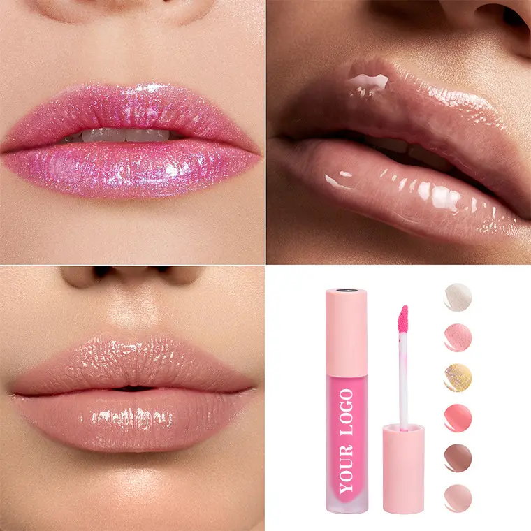 Vegan lipgloss toptan güzellik ürünleri organik kadife mat sıvı ruj taban toplu kawaii özel etiket pembe ruj