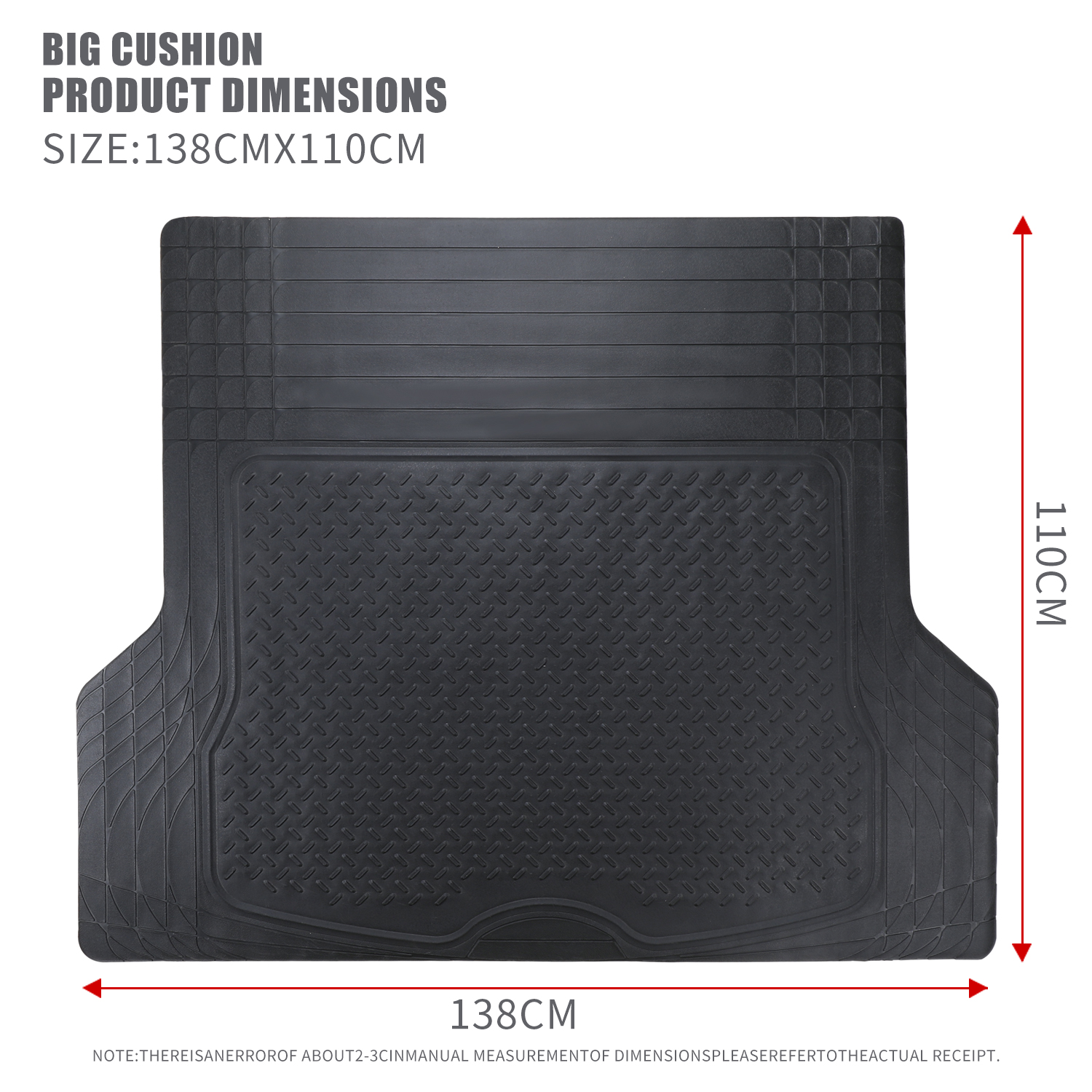 Tapis de coffre grand format.