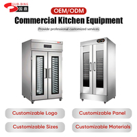 Armoire de Fermentation Professionnelle Certifiée CE ETL pour Pains et Pizzas, 16/32 Plateaux, Équipement de Boulangerie