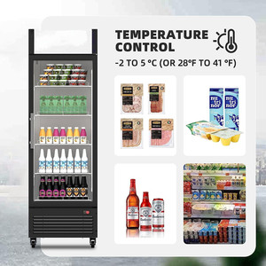 Réfrigérateur vertical de porte simple d'<span class=keywords><strong>armoire</strong></span> de <span class=keywords><strong>boisson</strong></span> debout commerciale réfrigérateur mince de barre de porte en verre de 14 pieds cubes de haut - Product Image 6