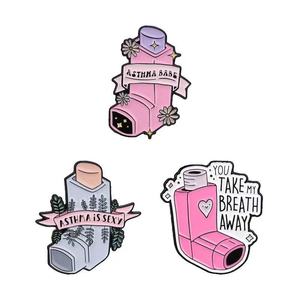 Set de Broches Metálicos 'Asthma Is Sexy' con Diseño 'Asthma Babe' - Regalo Divertido con Humor Médico para Graduación, para Pacientes con Asma - Product Image 6