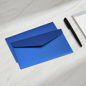 Società della busta opaca carta nera logo a caldo A6 formato formato su misura stampato supporto di carta - Product Image 5