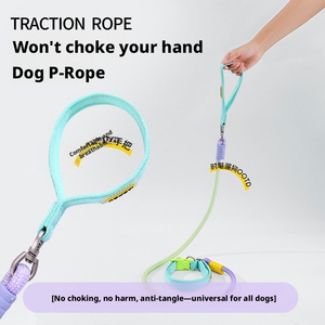 Collar Antiasfixia Ancho para Perro con Correa Integrada, Asa Acolchada <span class=keywords><strong>de</strong></span> Neopreno, Collar <span class=keywords><strong>de</strong></span> Entrenamiento Táctico Resistente para Perros Grandes - Product Image 3