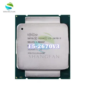 Pour Intel Xeon E5-2670V3 E5 2670v3 E5 2670 v3 2.3 GHz Douze-Core Vingt-quatre Fil Processeur 30M 120W LGA 2011-3