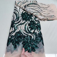 LS250 haut de gamme Offre Spéciale phénix fleur robe sequin brodé dentelle tissu pour robe de mariée vêtement