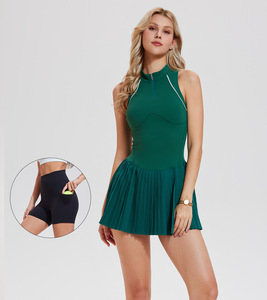 Trend Aanpassen Body Vorm Tennisjurk Gebouwd In Korte Broek Elastische Zachte En Nude Tennis Golf Sportjurken Voor Vrouwen Outdoor Groothandel - Product Image 5