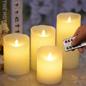 <span class=keywords><strong>Velas</strong></span> de Cera Real con Luz LED, Funcionan con Batería, <span class=keywords><strong>Velas</strong></span> Parpadeantes, Blanco Cálido, Marfil, sin Llama, Decoración de Cera de Parafina, Vela LED - Product Image 6