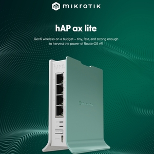 เราเตอร์ Mikrotik L41G-2axD HAP Axlite แบบ Dual-Band 2.4G & 5G รองรับ WEP QoS เสาอากาศภายนอก 2 เสา พอร์ต LAN 8 ช่อง โมเด็มใหม่ - Product Image 2